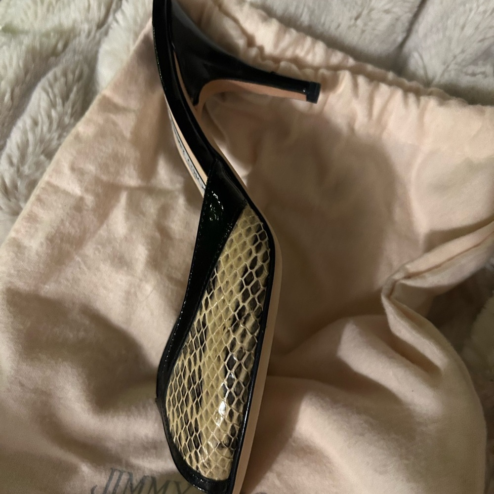 Vintage Jimmy Choo leather Snakeskin print with dust bag ✨HOST PICK✨thank you! - Picture 7 of 11
